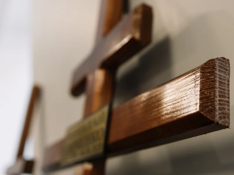 Wooden crosses for funerals