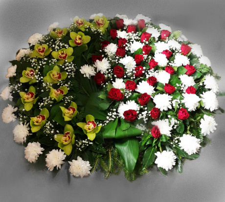 Bēru vainags Vainags orhidejām, rozēm, krizantēmām 1,1m Nr.25